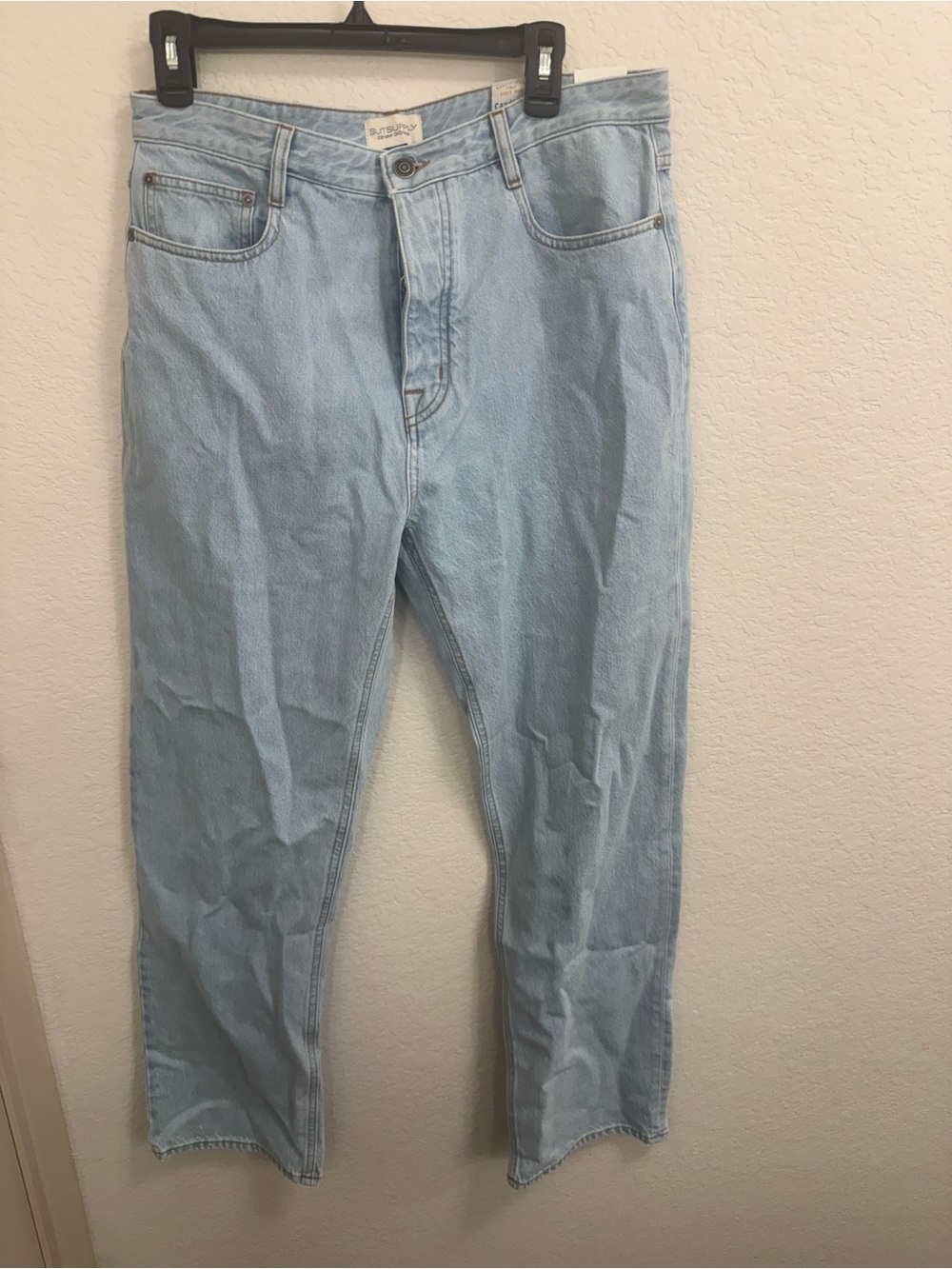 Suit Supply Light Wash Straight 34x32 NWT